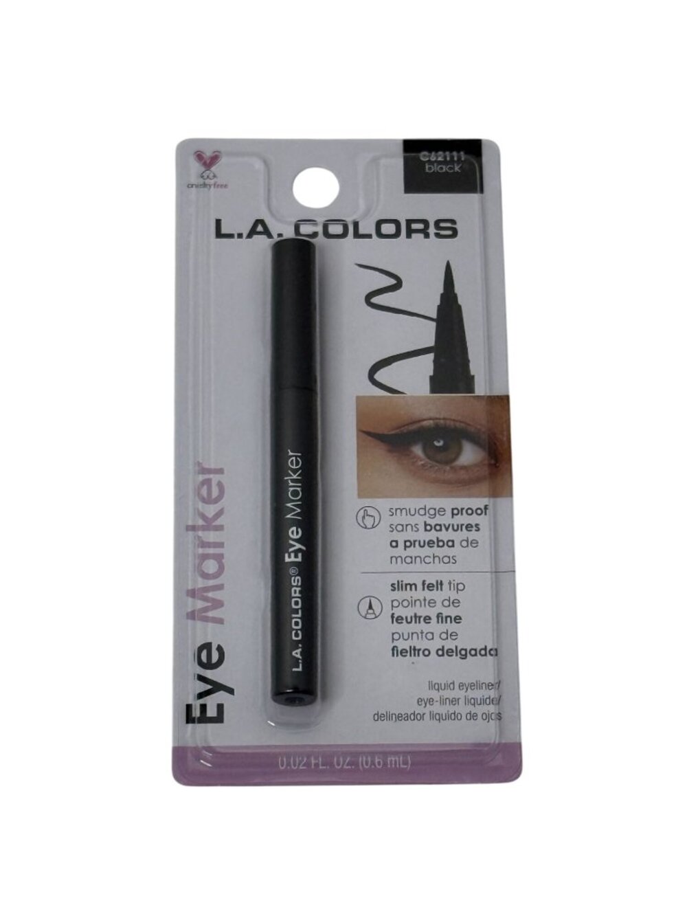 LA Colors Eye Marker Black Liquid Eyeliner New